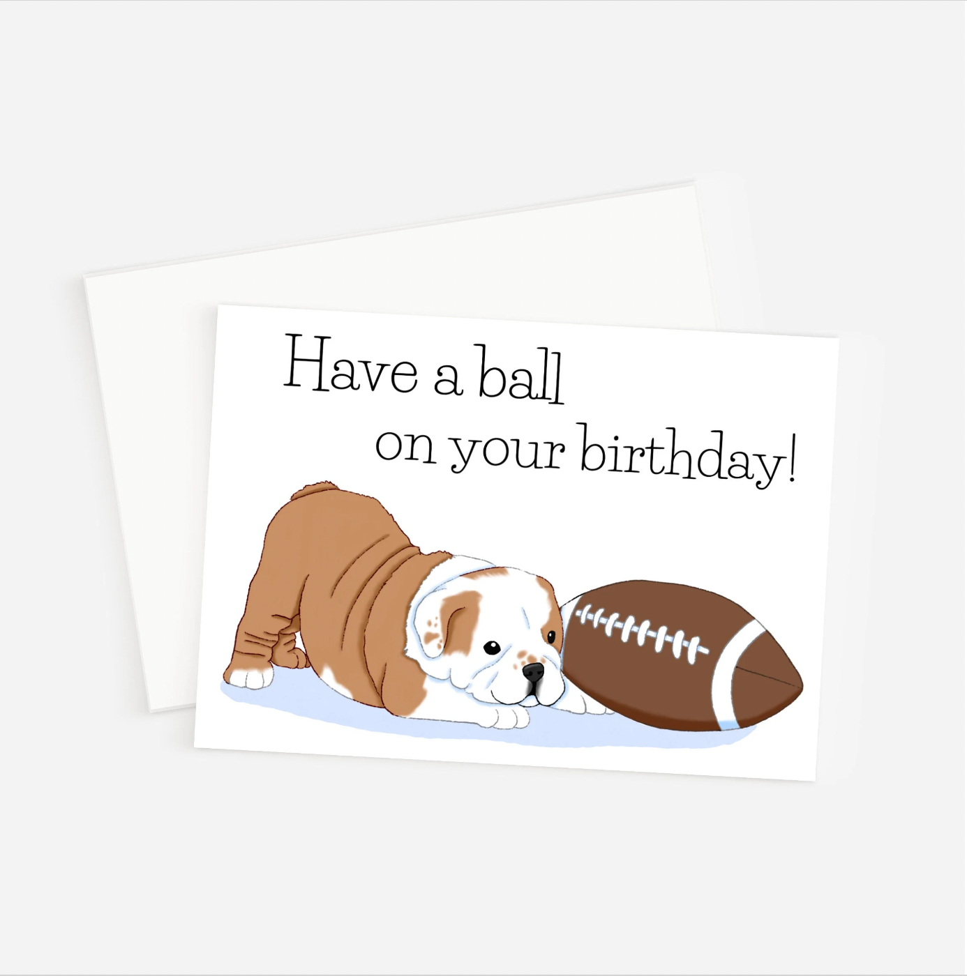 Football Puppy Birthday Card