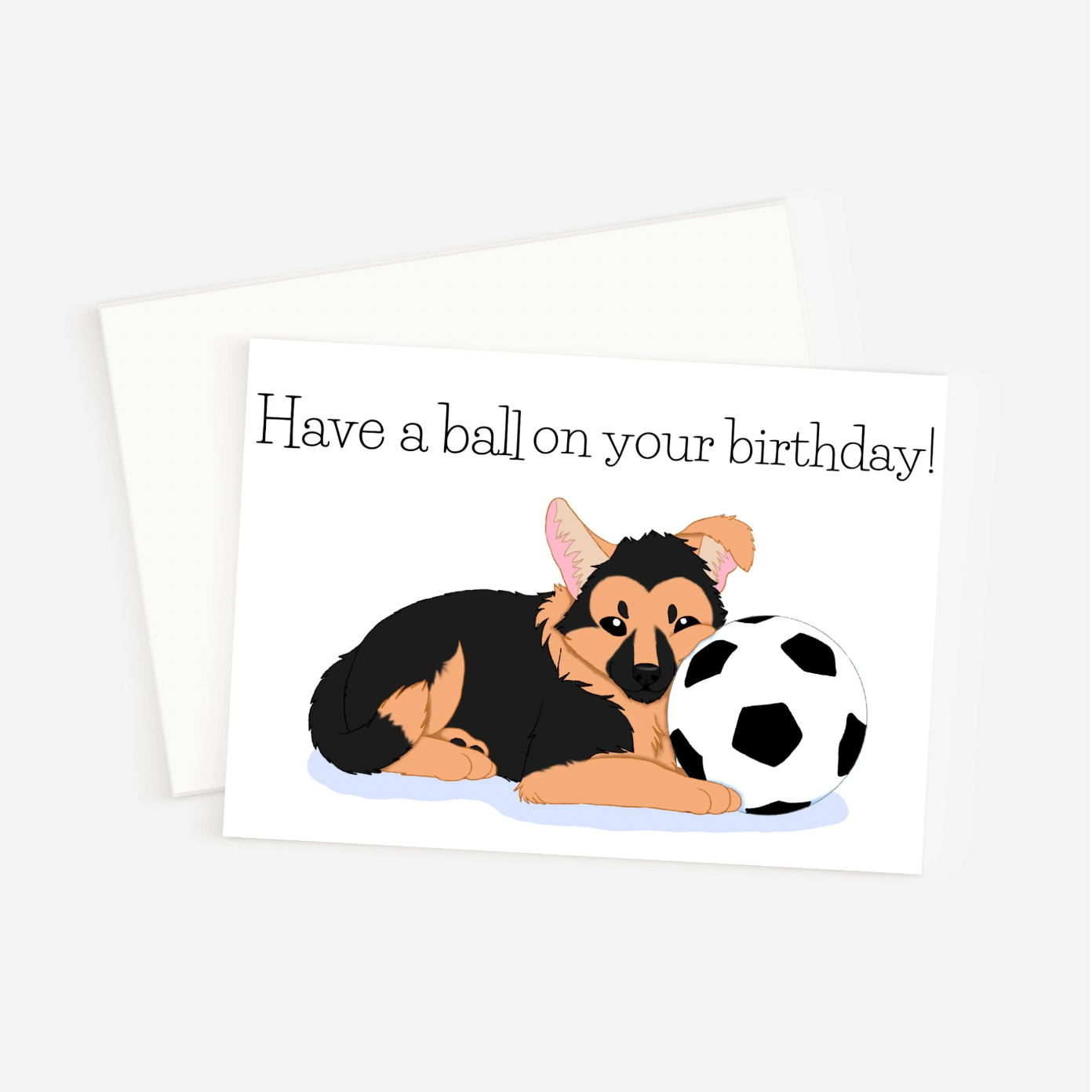 Soccer Puppy Birthday Card