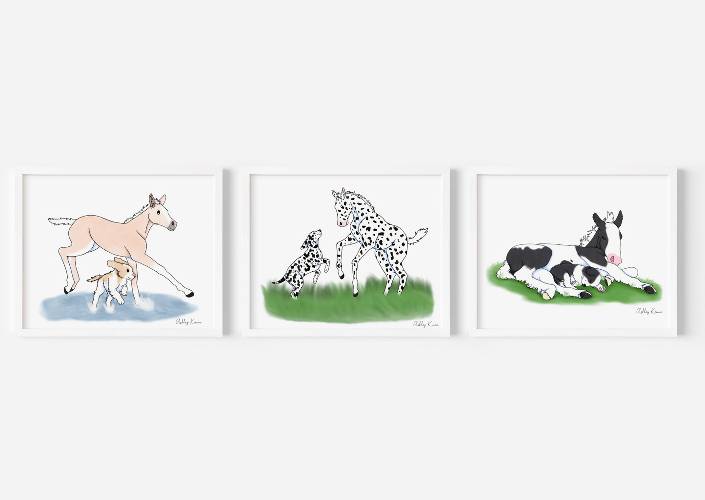 Set of 3 Horse Nursery Prints