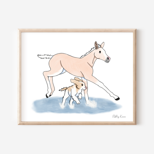 Palomino Horse Nursery Print