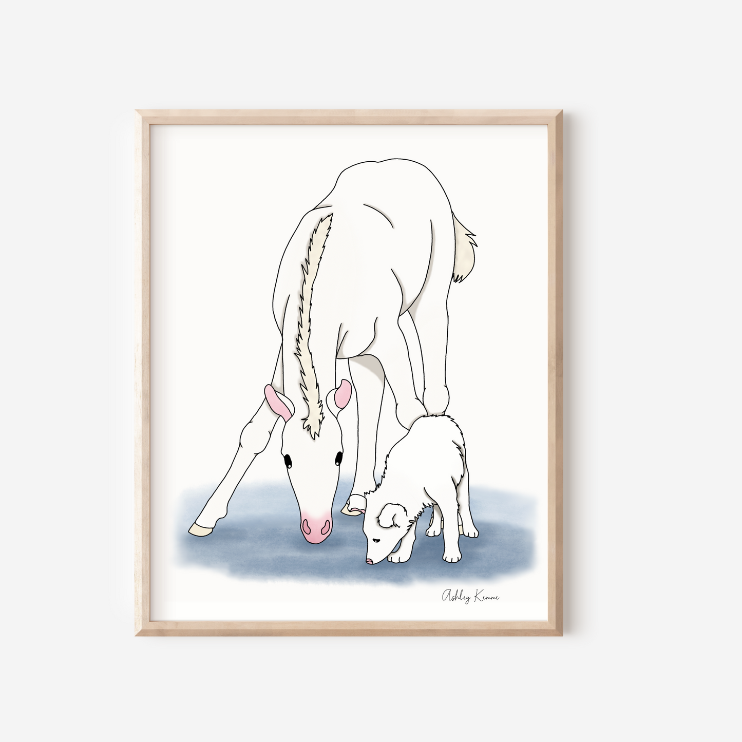 White Tennessee Walking Horse Nursery Print