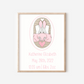Personalized Girl Rabbit Birth Announcement Sign