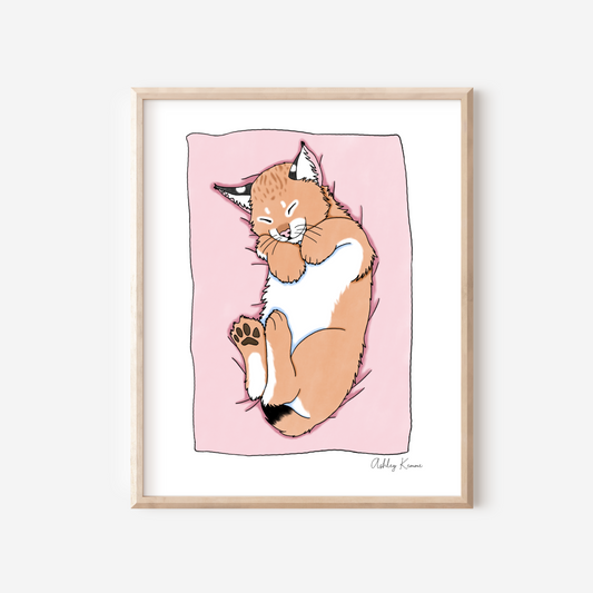 Lynx Nursery Print