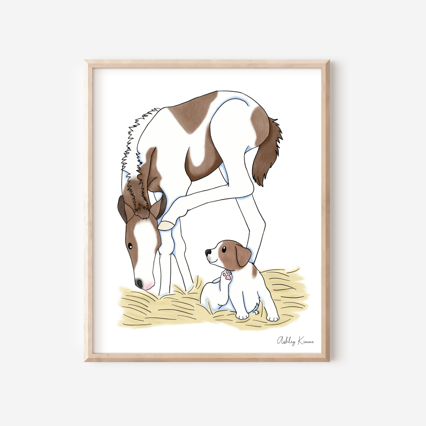 Pinto Horse Nursery Print