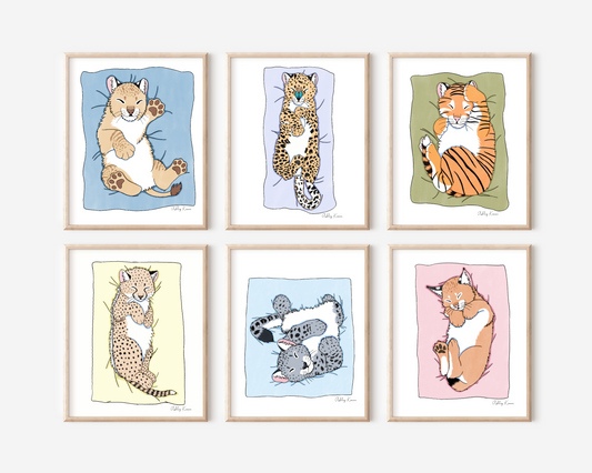 Set of 6 Safari Nursery Art