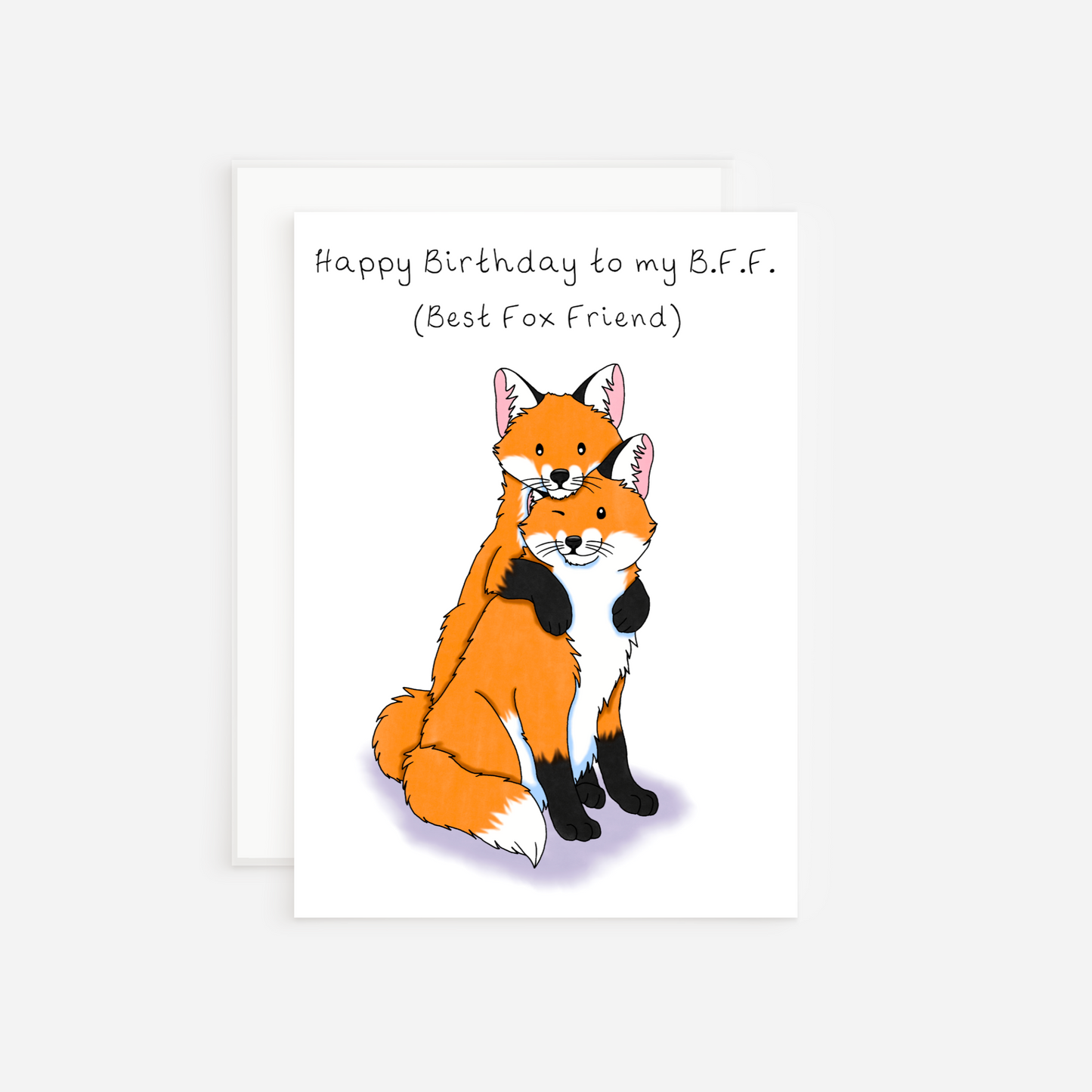 Best Friend Fox Birthday Card