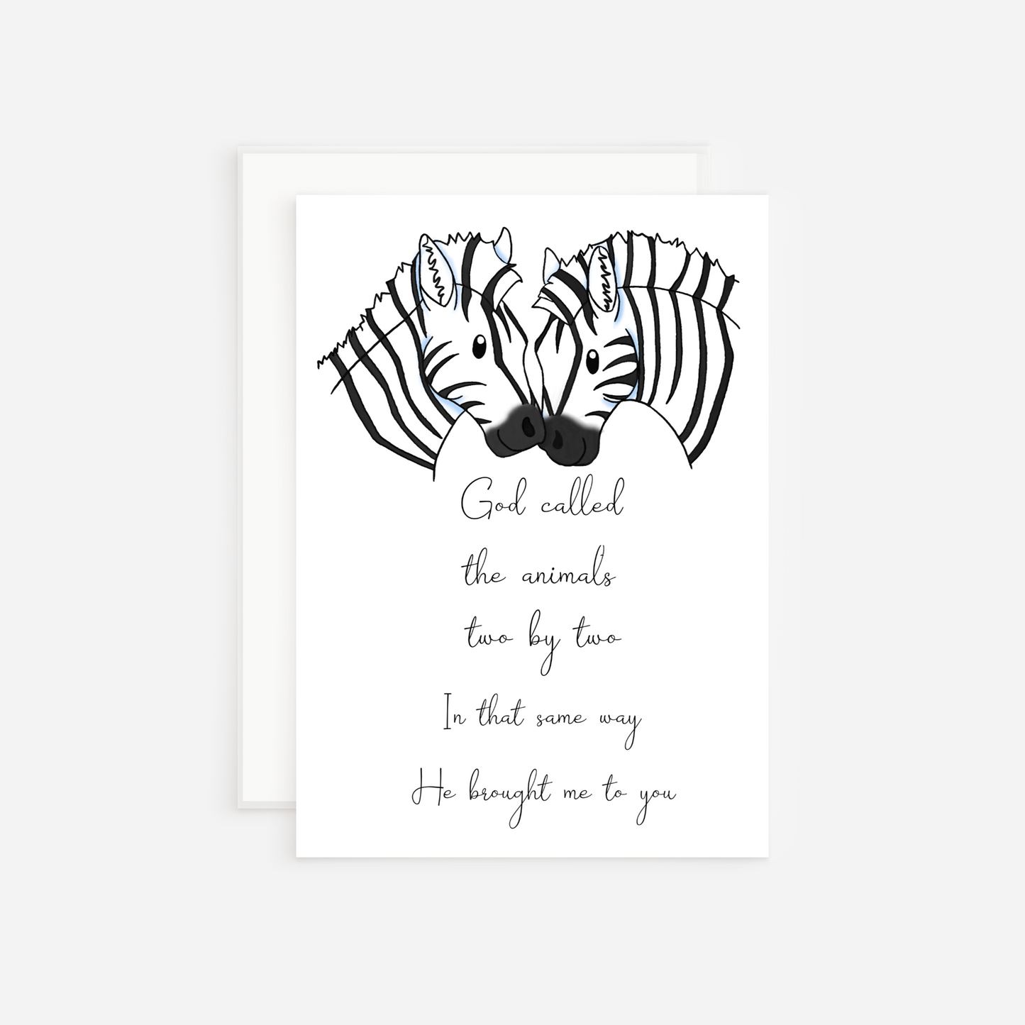 Christian Anniversary Zebra Card