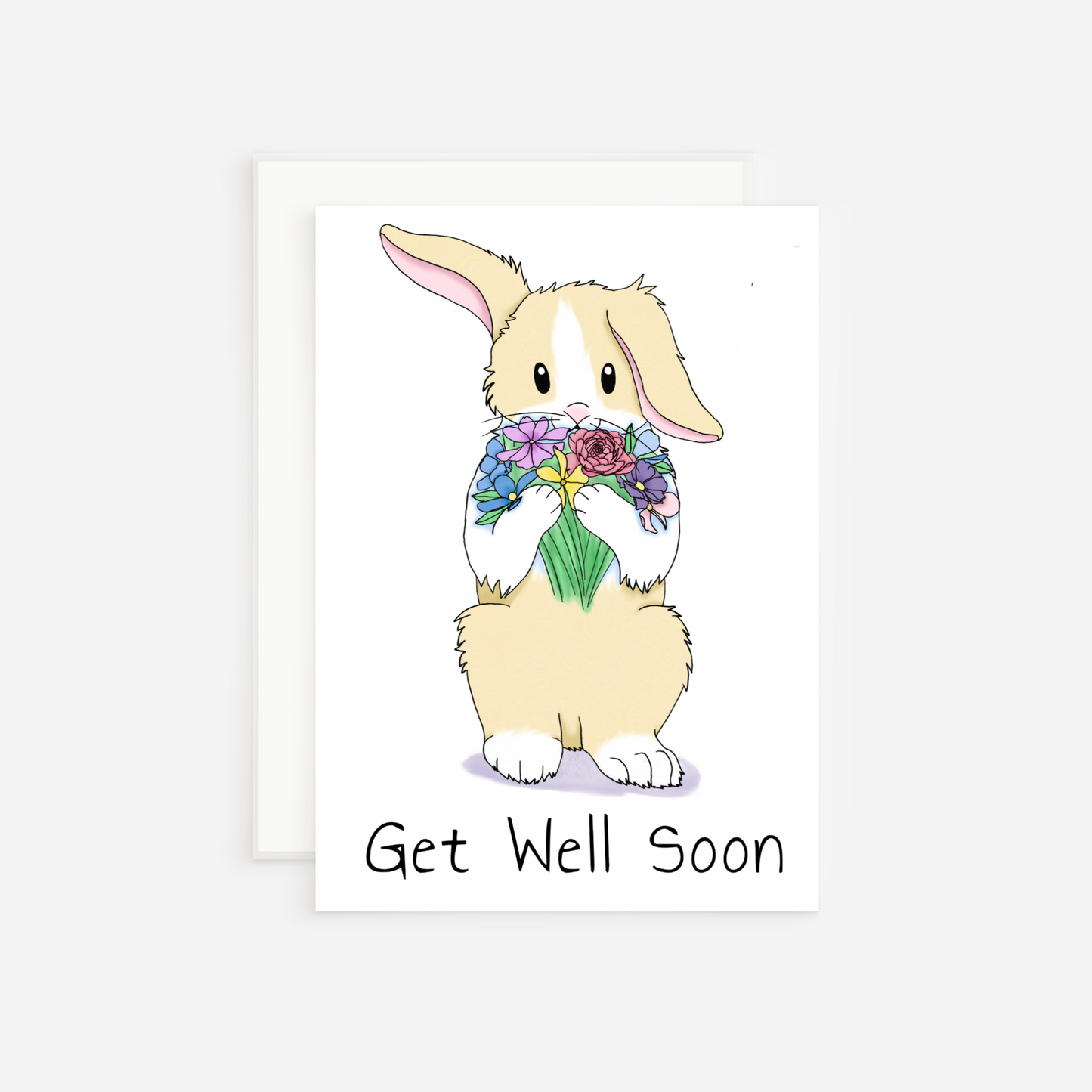 Get Well Soon Rabbit Card