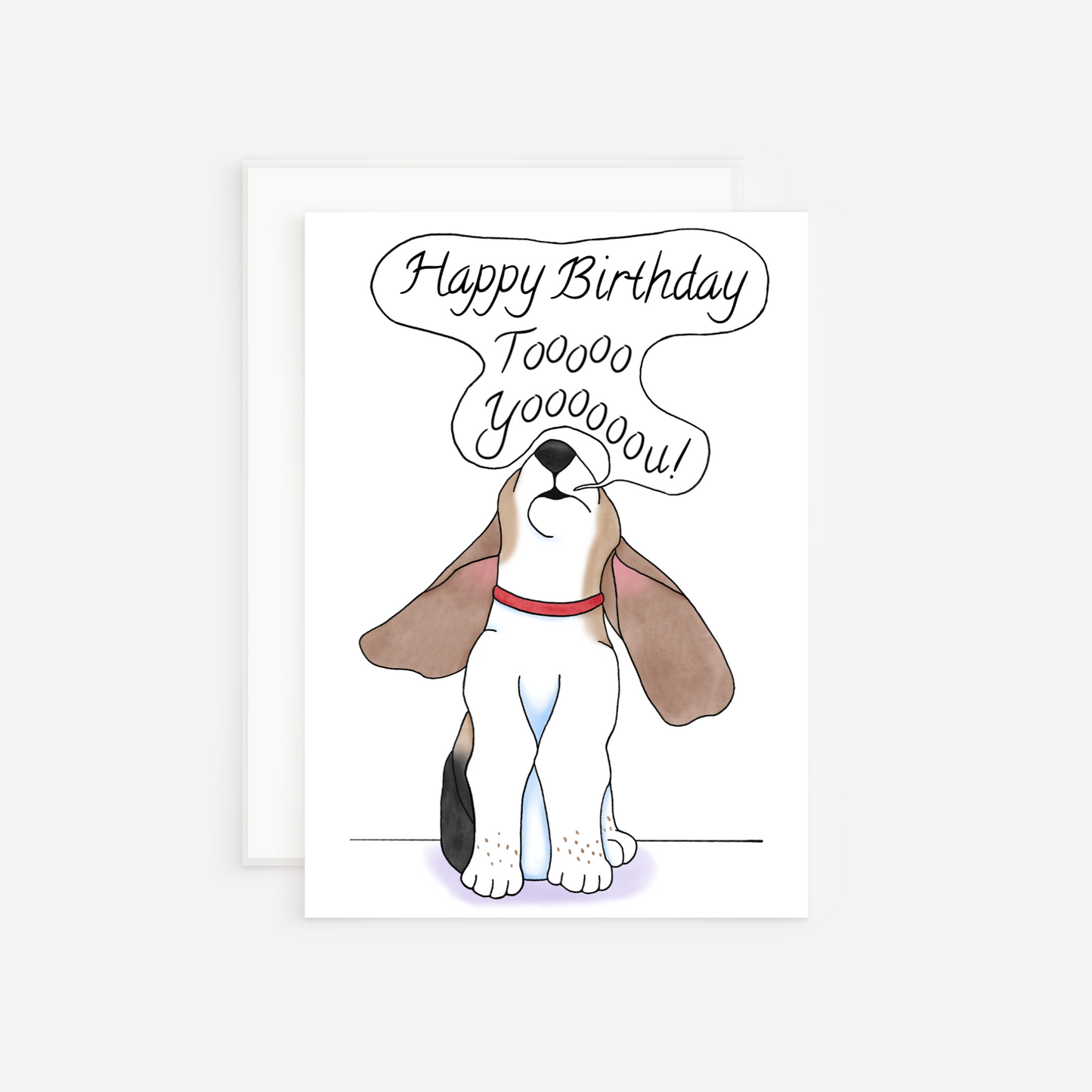 Basset Hound Birthday Card