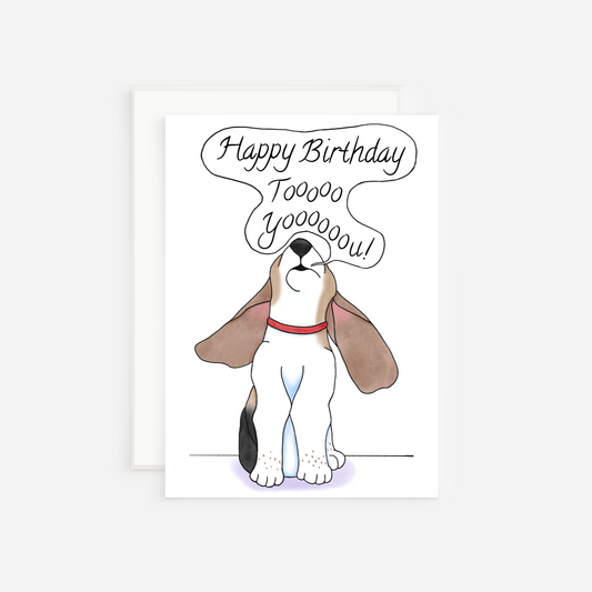 Basset Hound Birthday Card