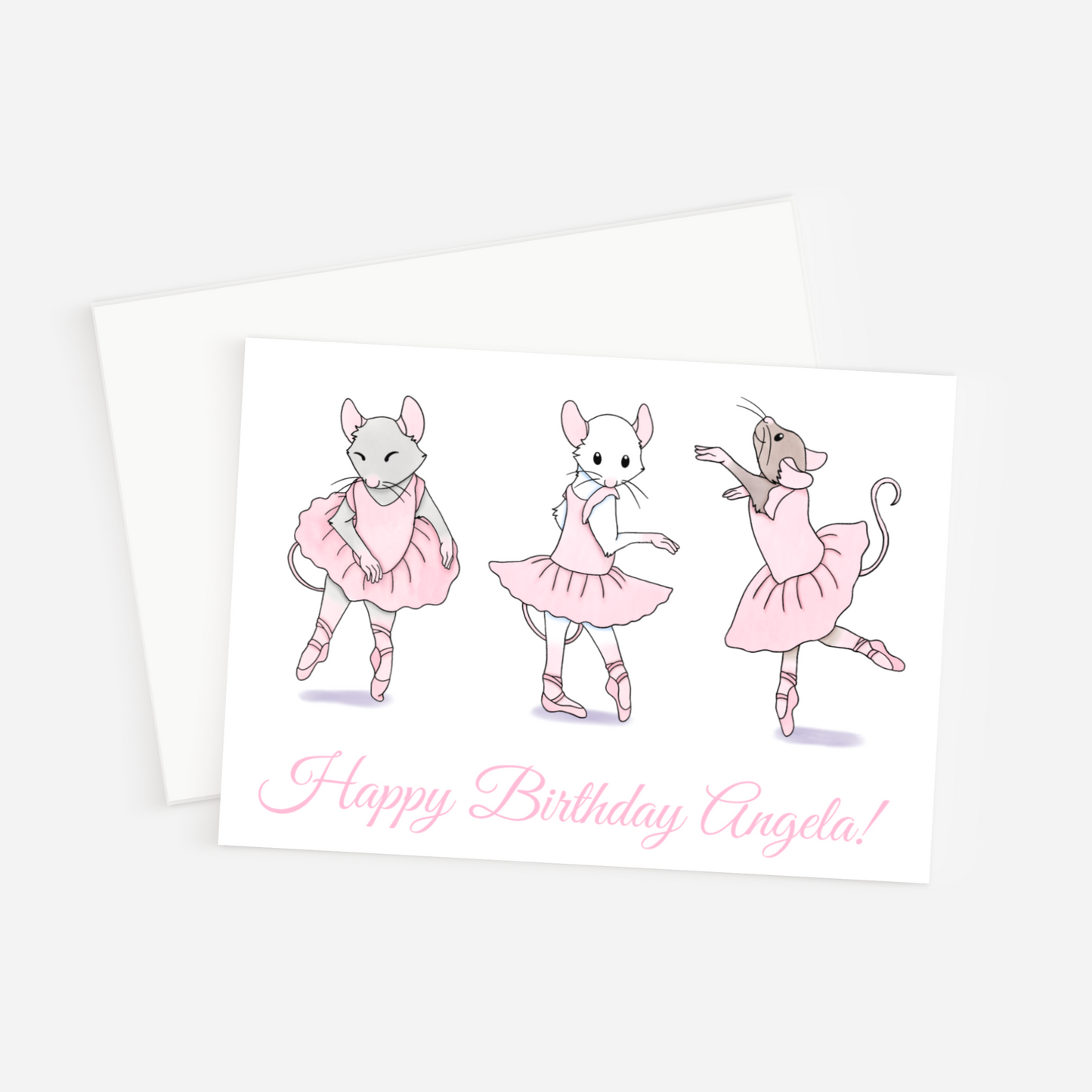 Personalized Ballerina Birthday Card