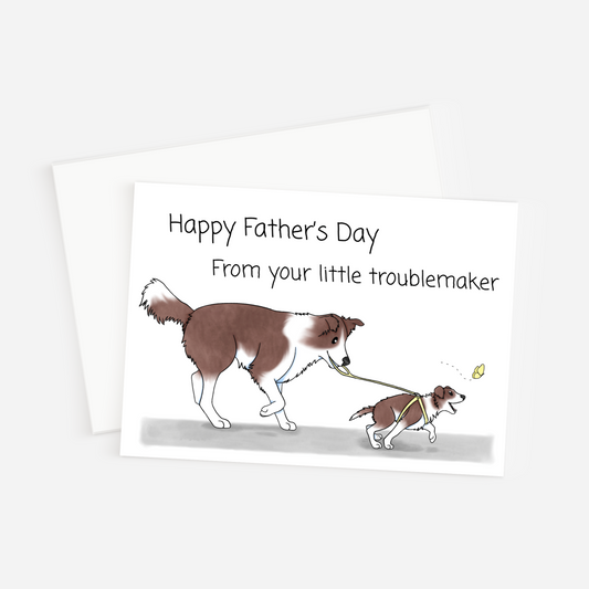 Border Collie Father’s Day Card