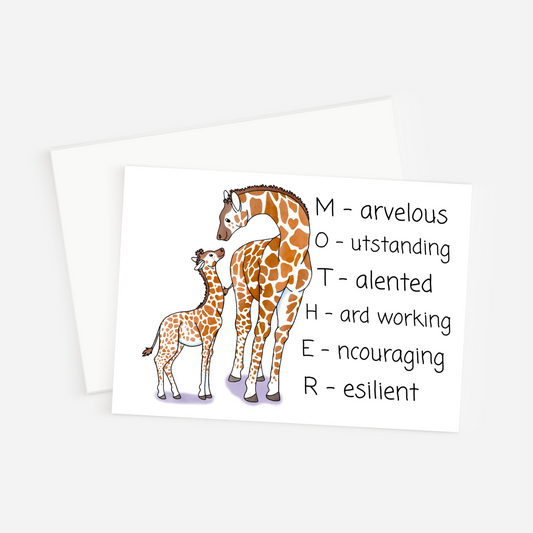 Giraffe Mother’s Day Card